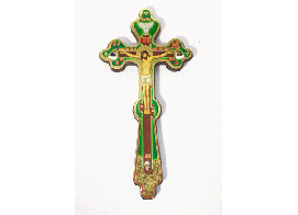 Крест деревянный "Зеленый"